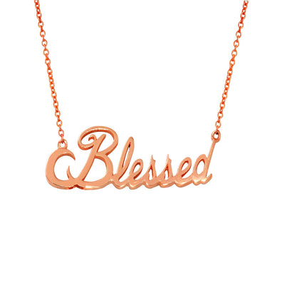 Rose Gold Plated Blessed Pendant, Unique Design from AliSey "Blessed" Collection, Style # ASP03RGP - AliSey Designs