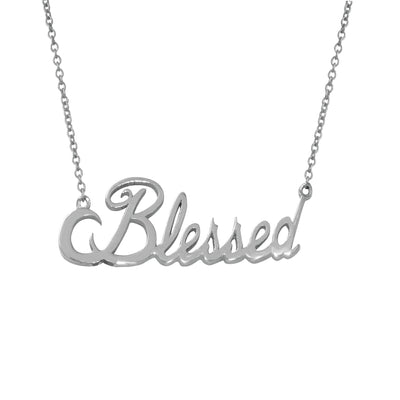 14k White Gold, Blessed Pendant, Unique Design from AliSey "Blessed" Collection, Style # ASP03WG - AliSey Designs