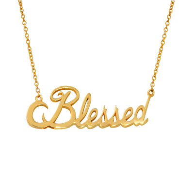 Gold Plated Blessed Pendant, Unique Design from AliSey "Blessed" Collection, Style # ASP03GP - AliSey Designs