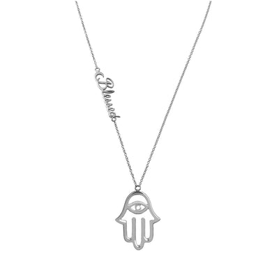 14k White Gold Blessed Pendant With Hamsa Charm, from AliSey "Blessed" Collection. Style # ASP05WG - AliSey Designs