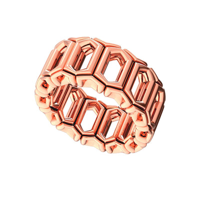 Rose Gold Plated .925 Sterling Silver Fancy Ring By AliSey. Style # ASR021RGP - AliSey Designs
