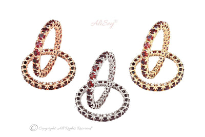 14K Gold Eternity Band Stackable Band, Ruby on Prong Basket Setting. Style # ASR011-RUBY - AliSey Designs